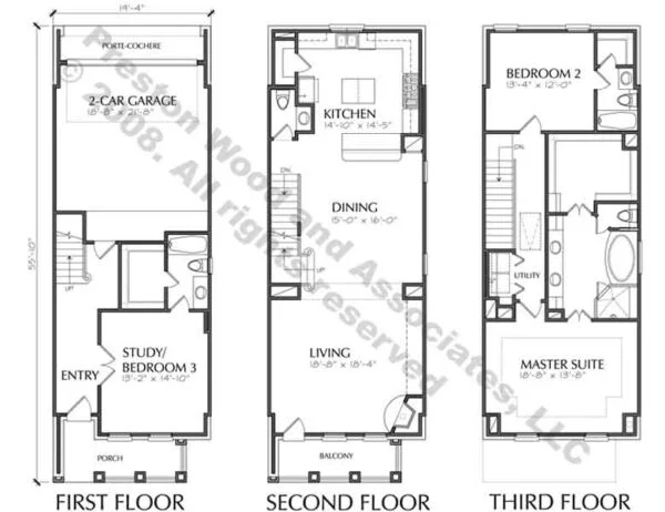 Townhouse Plan D5214-2383