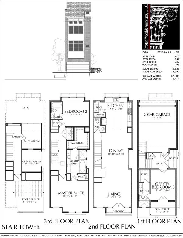 Townhouse Plan E2275 A1.1