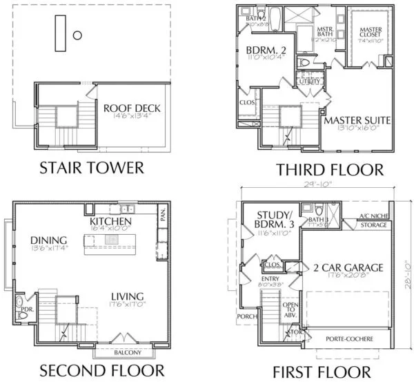 Townhouse Plan E5172 A1.1