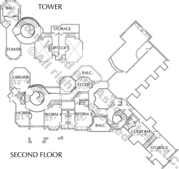 Two Story House Plan C8289