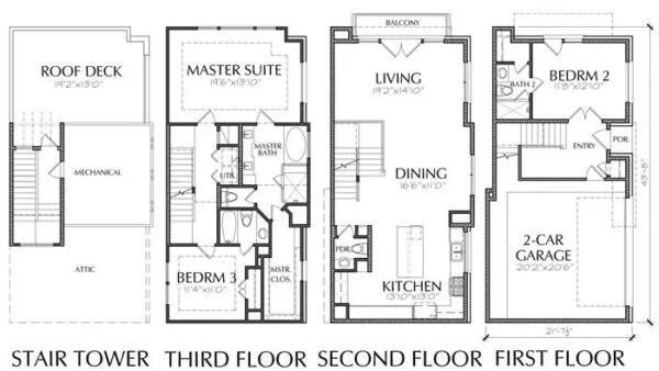 Townhouse Plan E2078 A4.2