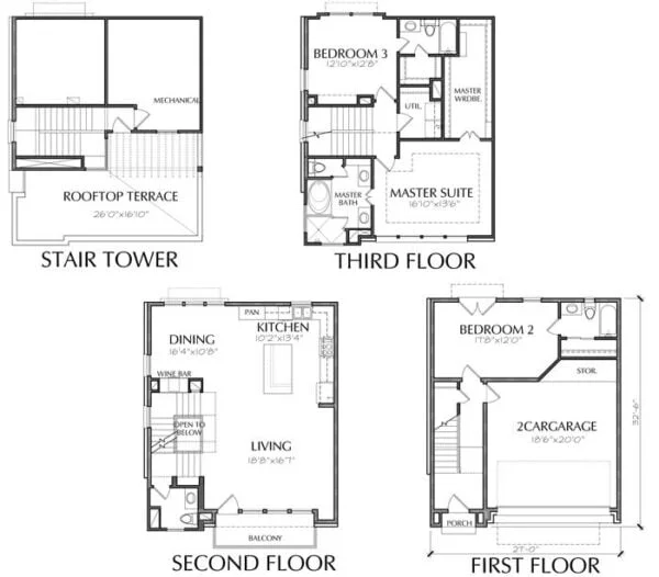 Townhouse Plan E2252 A1.2