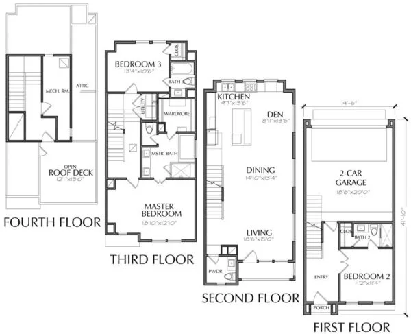 Townhouse Plan E3006 A1.1L