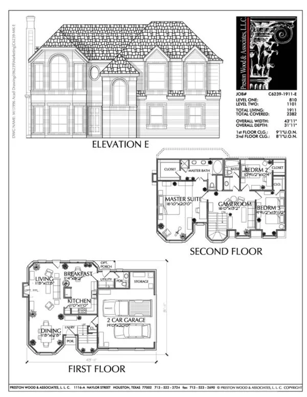 Two Story House Plan C6239 E