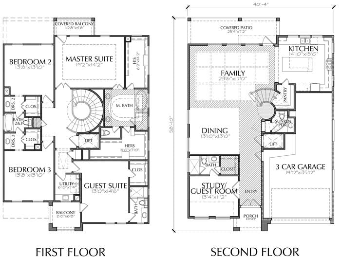 simple 2 story house blueprints