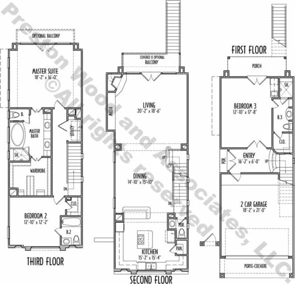 Townhouse Plan D2007 & D2182