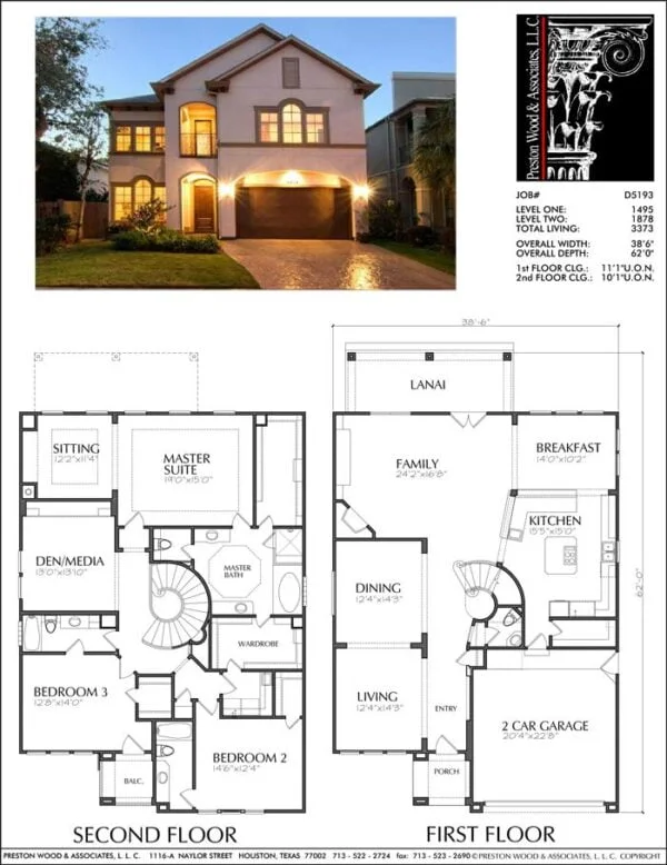 Two Story House Plan D5193