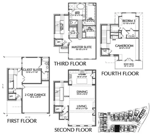 Townhouse Plan D9095 F LOT-4