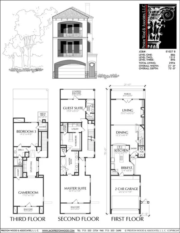 Townhouse Plan E1027 B