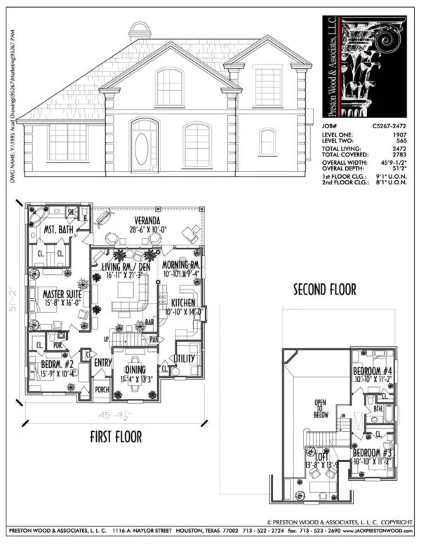 Two Story House Plan C5267