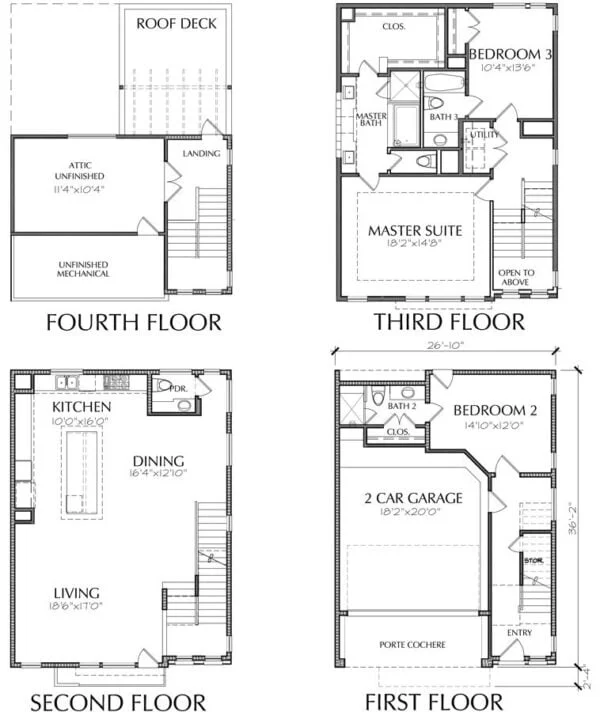 Townhouse Plan E3009 A1.1