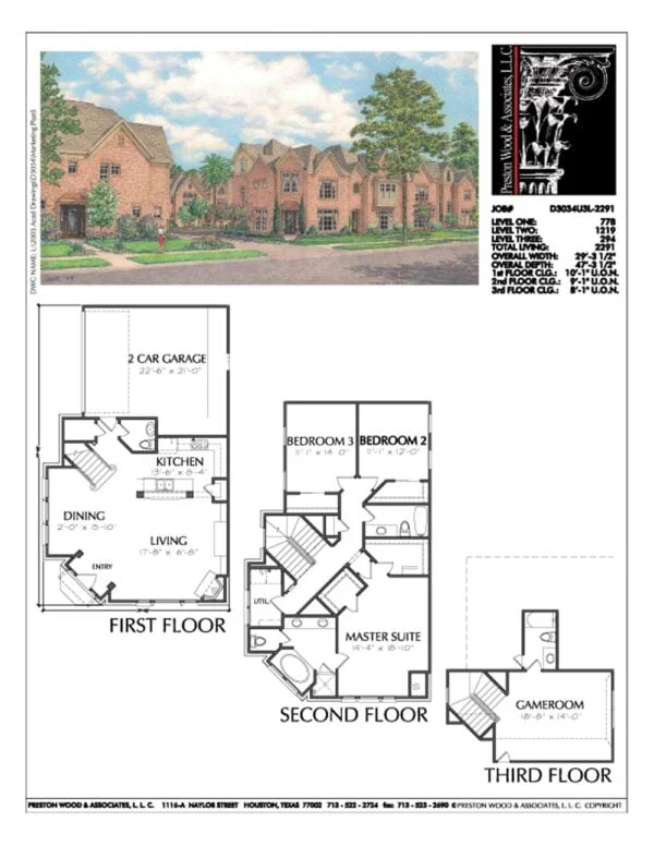 Townhouse Plan D3034 u3L