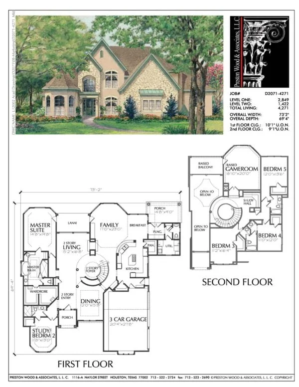 Two Story House Plan D2071