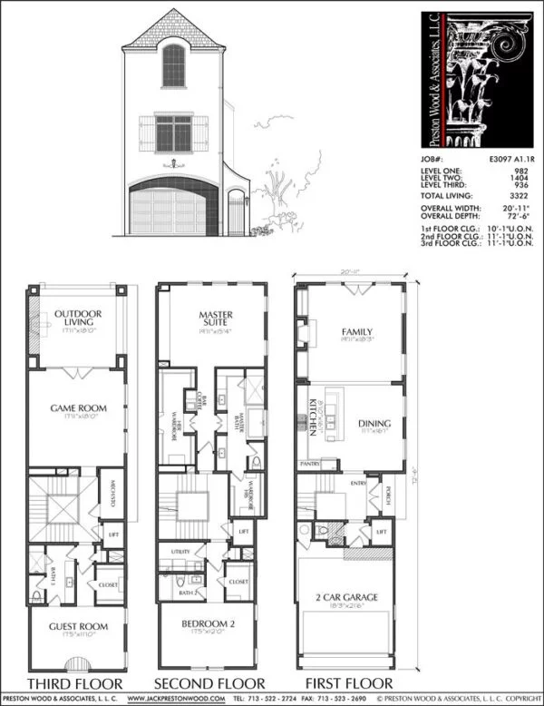 Townhouse Plan E3097 A1.1