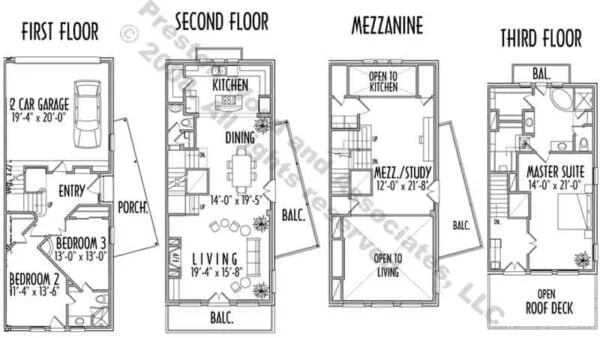 Duplex Townhome Plan C8271 u3