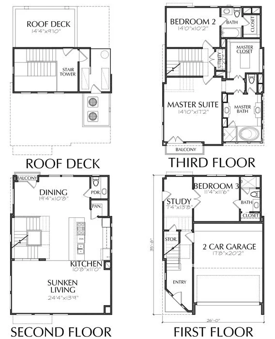 Townhouse Plan D6272 B2c