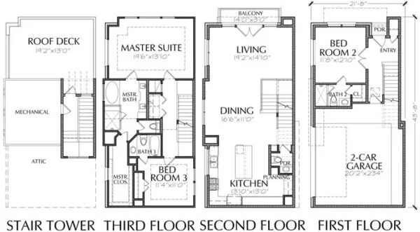 Townhouse Plan E2078 A3.1