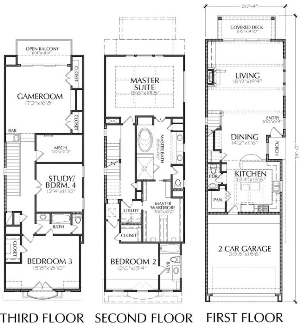 Townhouse Plan E1183 A1.3