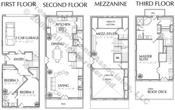 Duplex Townhome Plan C8271 u6