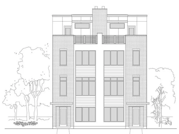 Duplex Townhouse Plan E2028 A1.1