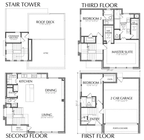 Townhouse Plan E2139 A1.1