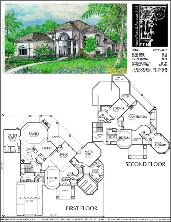 Two Story Home Plan aC6285