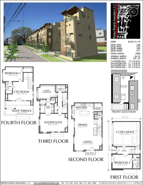 Townhouse Plan E2237 A1.1