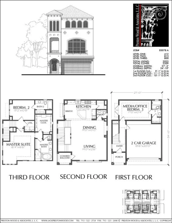 Townhouse Plan E0078 A