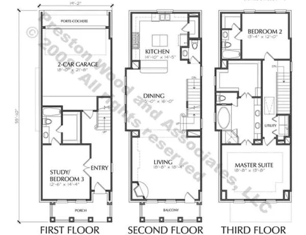 Townhouse Plan D5214-2397