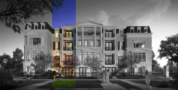 Four Story Townhouse Plan E8088 - Strickland