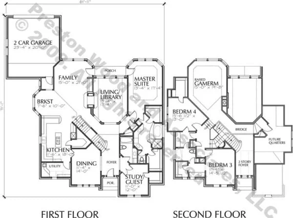 Two Story House Plan C6116