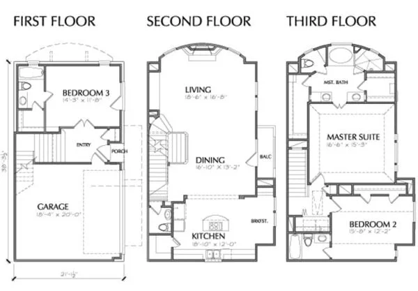 Townhouse Plan C9067