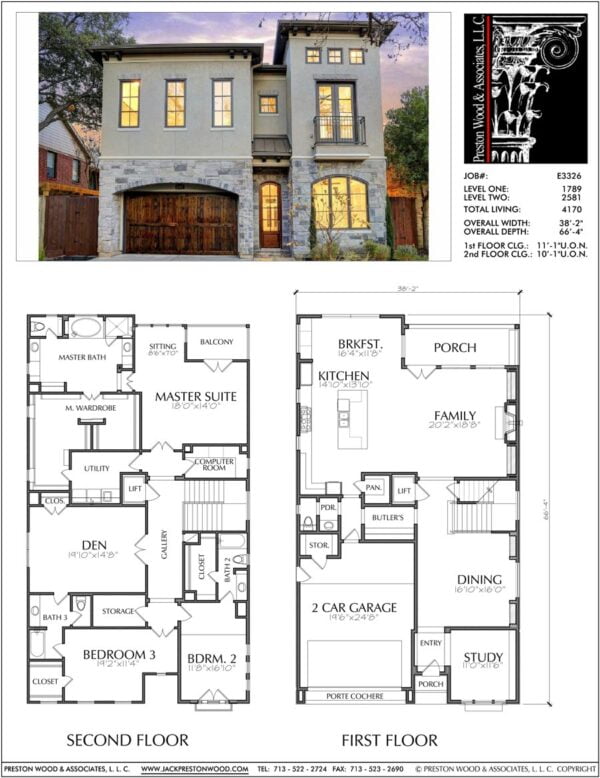 Two Story House Plan E3326