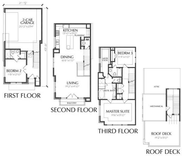 Townhouse Plan E2066 A3.1