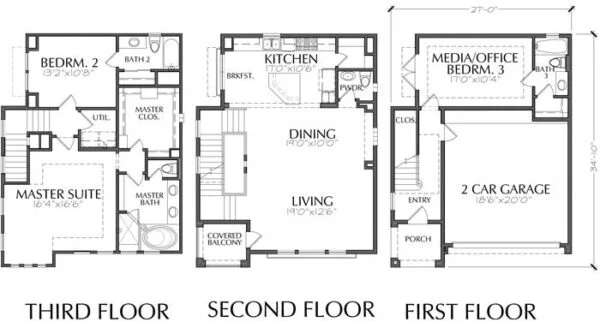 Townhouse Plan E0078 A