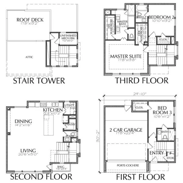 Townhouse Plan E2139 A1.1