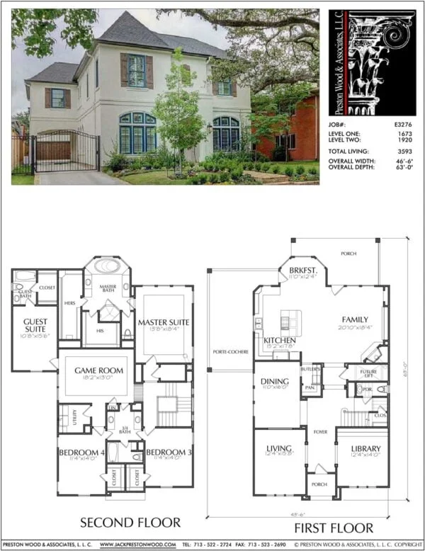 Two Story House Plan E3276