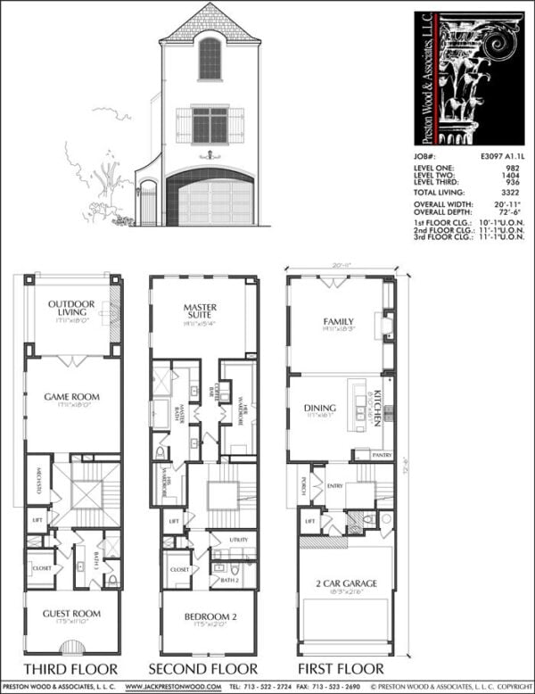 Townhouse Plan E3097 A1.1