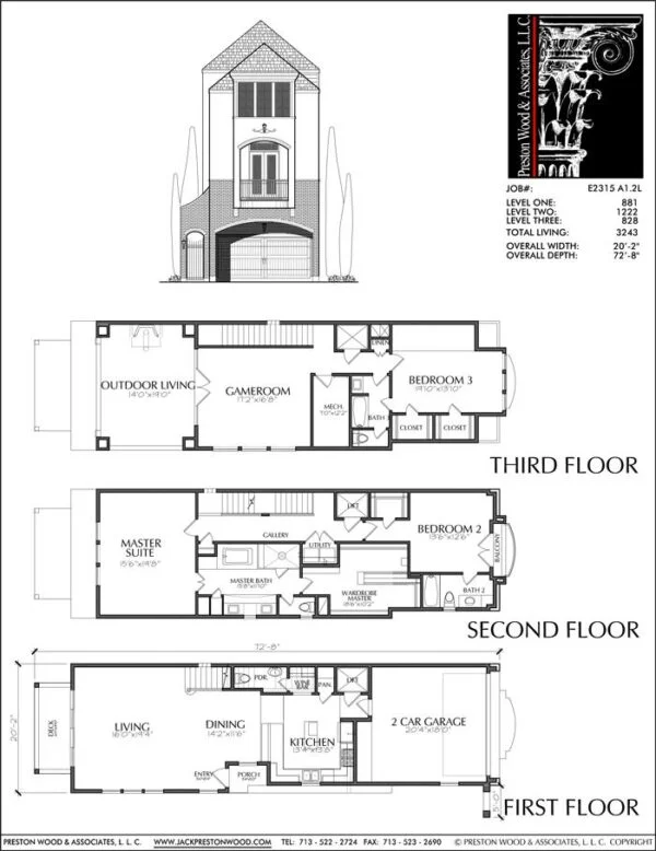 Townhouse Plan E2315 A1.2