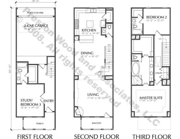 Townhouse Plan D5214-2222