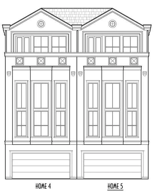 Duplex Townhouse Plan C9012 u4