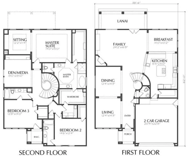 Two Story House Plan D5193