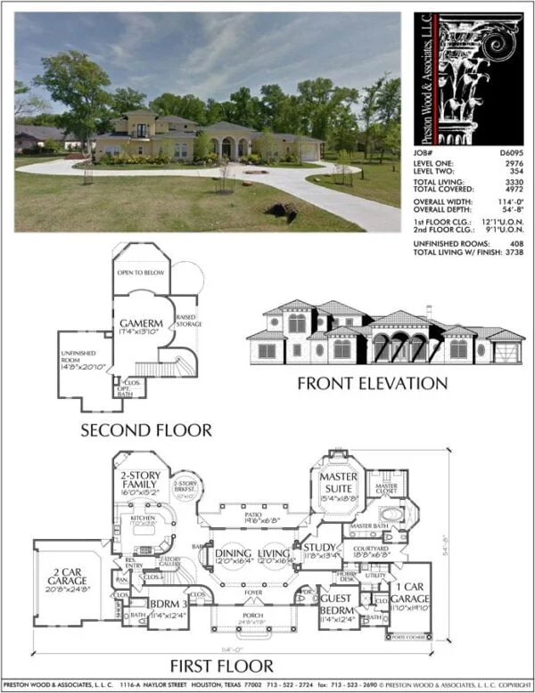 Two Story House Plan D6095