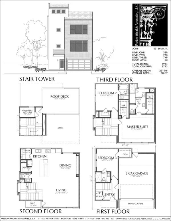 Townhouse Plan E2139 A1.1