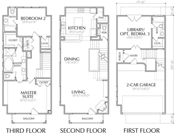 Townhouse Plan D3144-1924