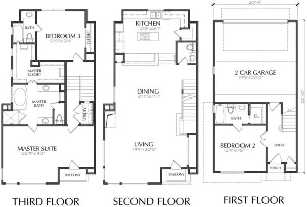 Townhouse Plan D3235 u1