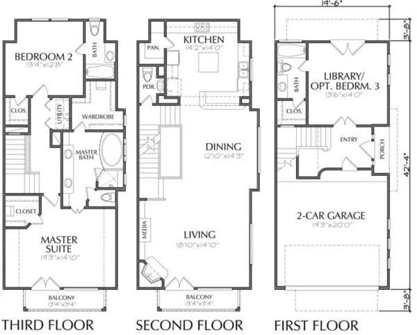 Townhouse Plan D3144-2136