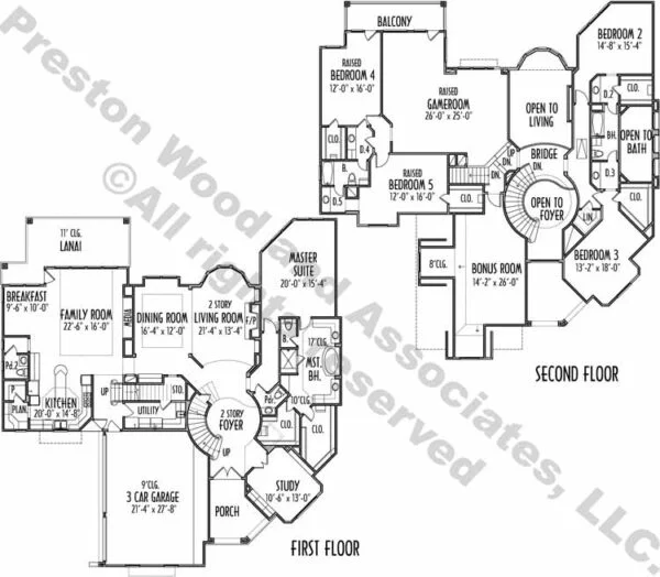 Two Story House Plan C7307