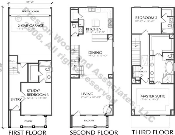 Townhouse Plan D5214-2224