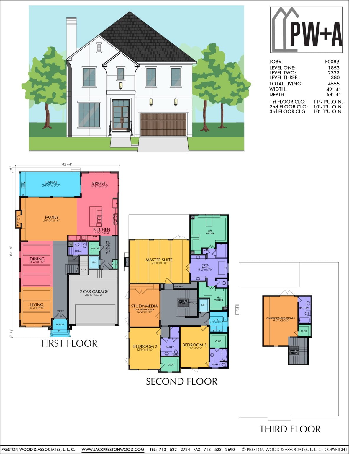 2 1 2 Story Urban Home Plan F0089 - Jack Preston Wood